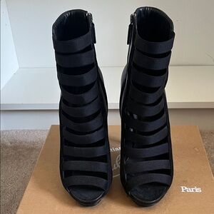 Gucci Black Peep-Toe Heels